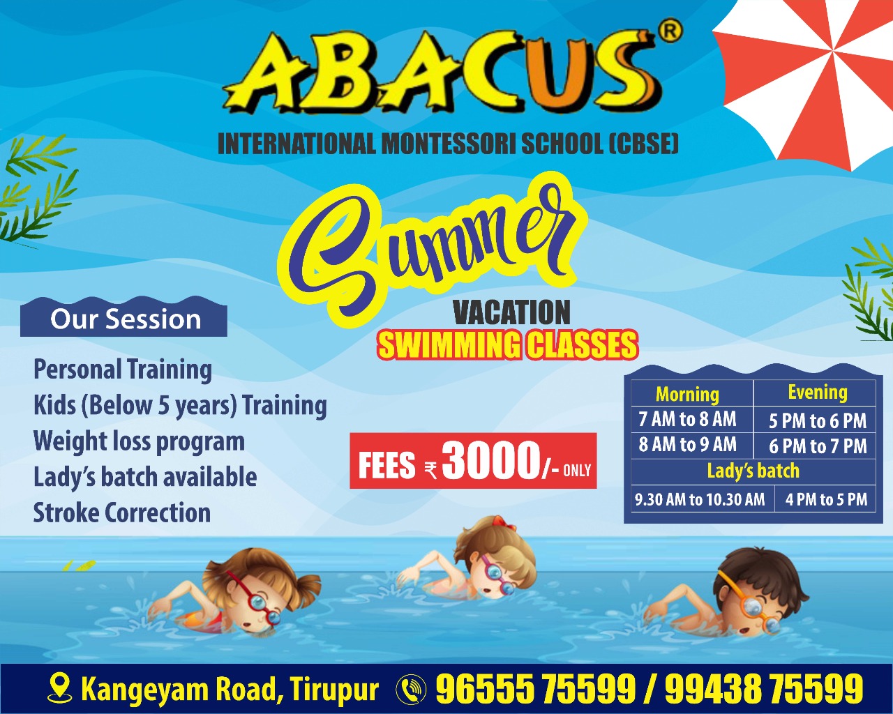 Swimming classes - SUMMER CAMP